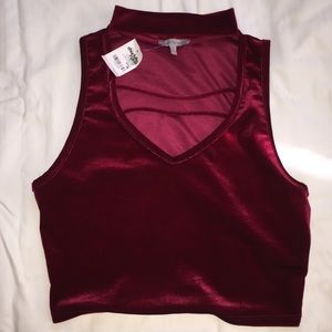 Red Velvet Crop Top